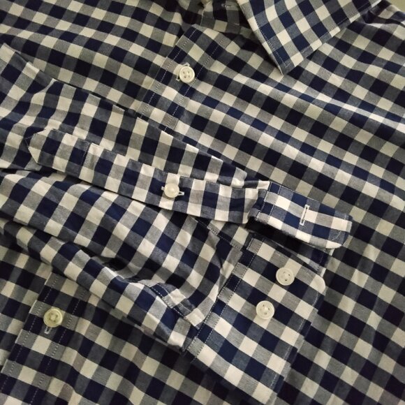 TOMMY HILFIGER MENS GINGHAM LONG SLEEVES - BUTTON UP - SIZE L - Picture 5 of 6